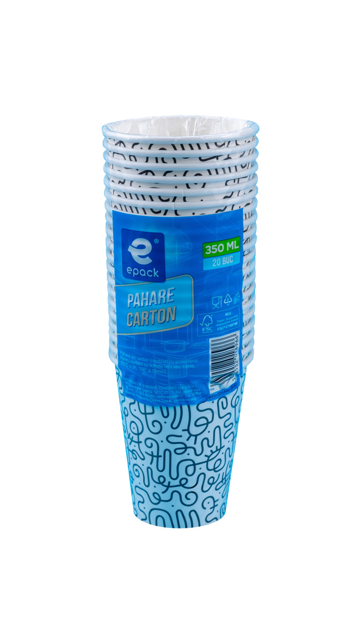 Pahare carton pentru băuturi calde/reci 350 ml